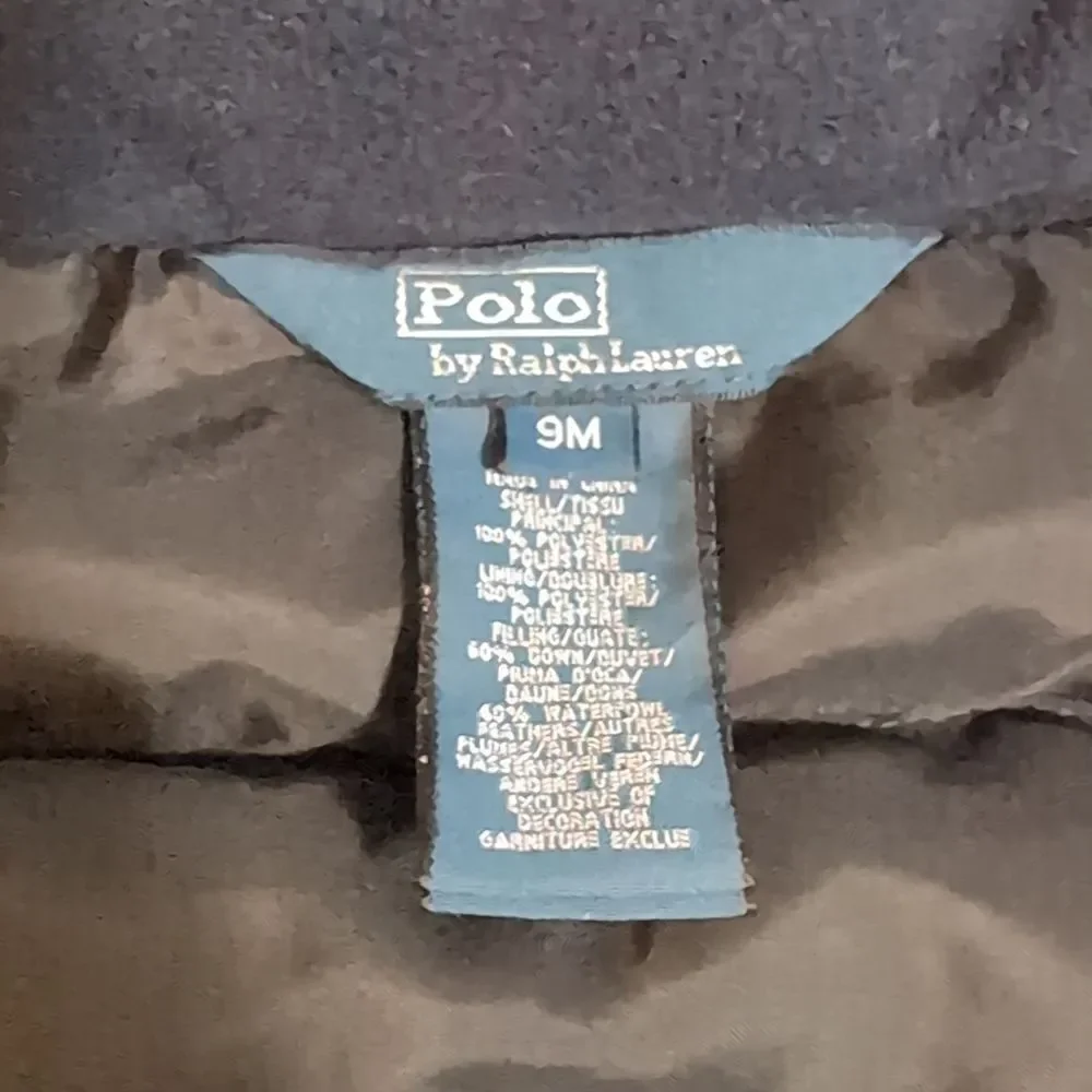 Polo Ralph Lauren Navy Down Puffer Jacket with Removeable Hood